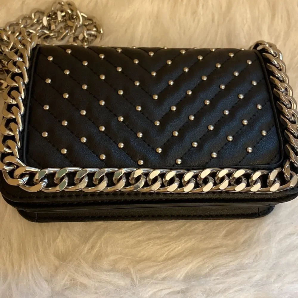 NWT Black Aldo Crossbody Bag w/ Stud Embellishments